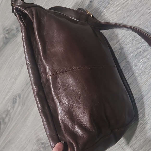 Vintage EUC Choc Brown Supple Perlina Leather Crossbody Bag - Picture 5 of 9